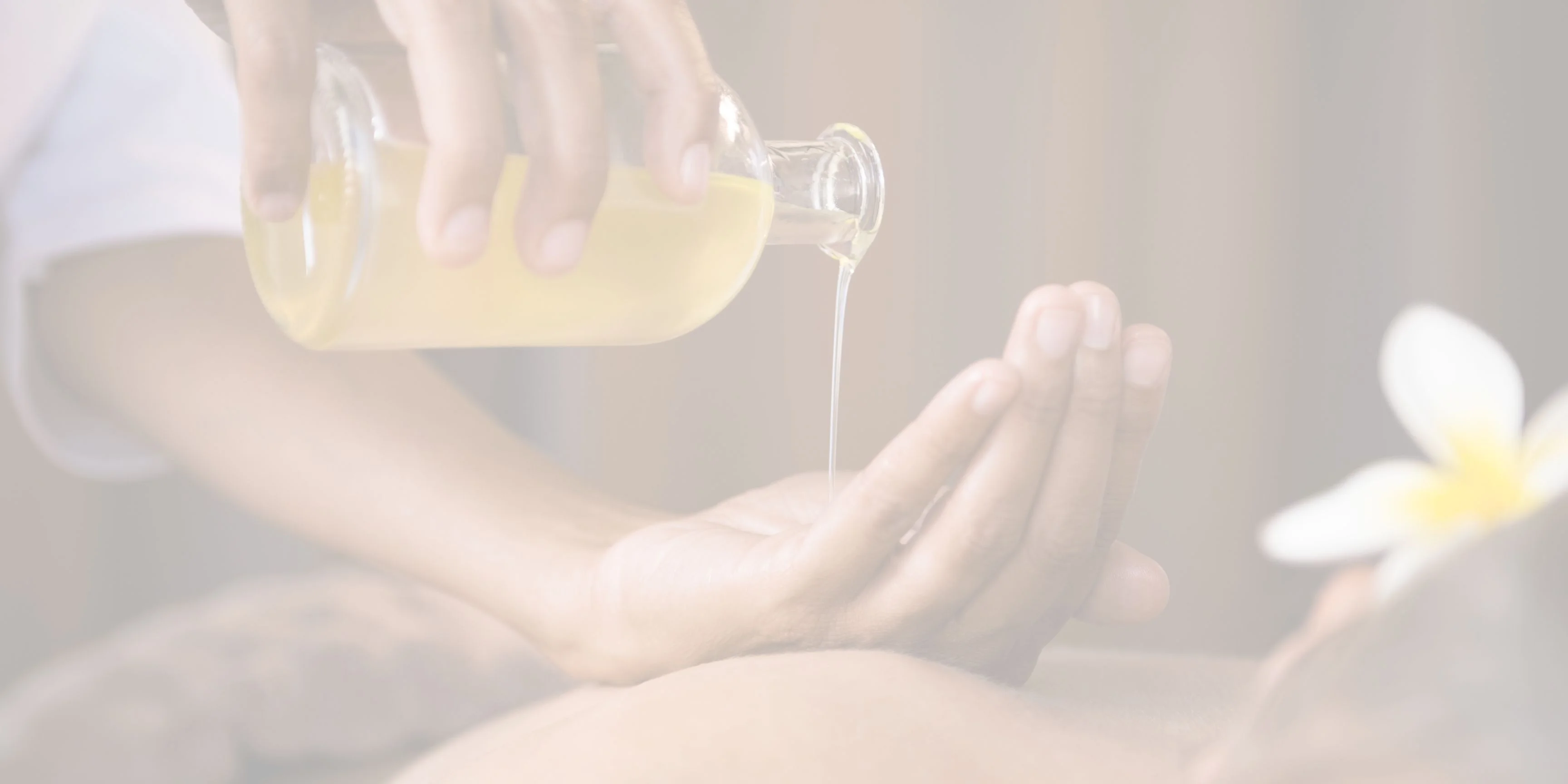 Bannière photo huile de massage